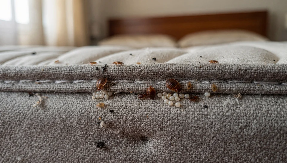 Bed bug treatment applied to a home mattress and bedroom