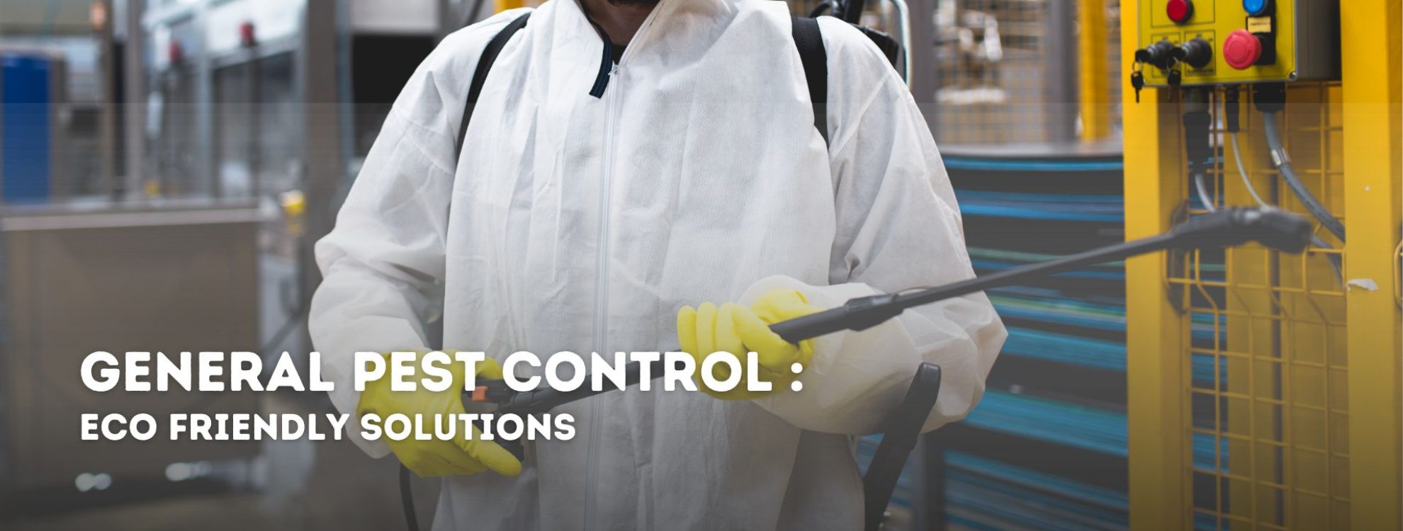 pest control professional holding genereal pest control handpump